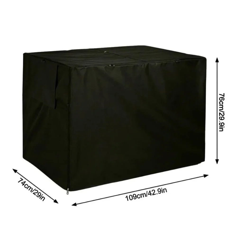 Dog Crate Cover Pet Cage Cover Durable Waterproof Windproof Universal Black
